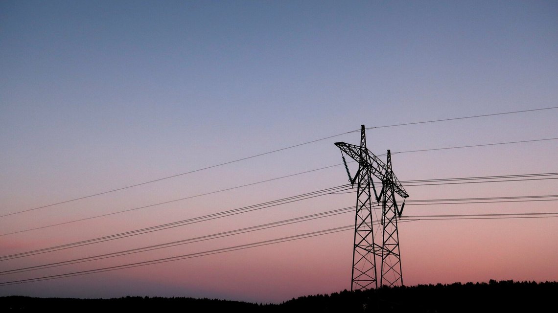Oslo, 1 February 2025. Electricity pylons at Klemetsrud. Oslo, 1 February 2025. Electricity pylons at Klemetsrud.