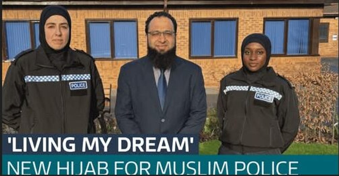 This is how Britain ensures safety: More and more police officers wearing hijabs. Still from ITV. This is how Britain ensures safety: More and more police officers wearing hijabs. Still from ITV.