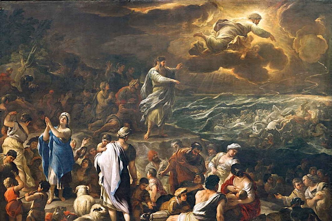 Luca Giordano (1634–1705), The Crossing of the Red Sea. Basilica di Santa Maria Maggiore, Bergamo. Luca Giordano (1634–1705), The Crossing of the Red Sea. Basilica di Santa Maria Maggiore, Bergamo.