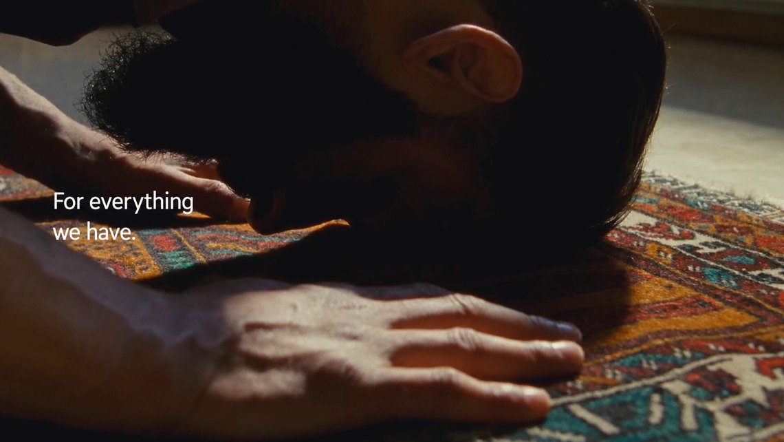 A scene from the Norwegian Armed Forces’ new recruitment video shows a Muslim serviceman praying on a prayer rug while reciting “Allahu akbar.” The campaign features the slogan, “For all that we have.” Photo: Norwegian Armed Forces. A scene from the Norwegian Armed Forces’ new recruitment video shows a Muslim serviceman praying on a prayer rug while reciting “Allahu akbar.” The campaign features the slogan, “For all that we have.” Photo: Norwegian Armed Forces.