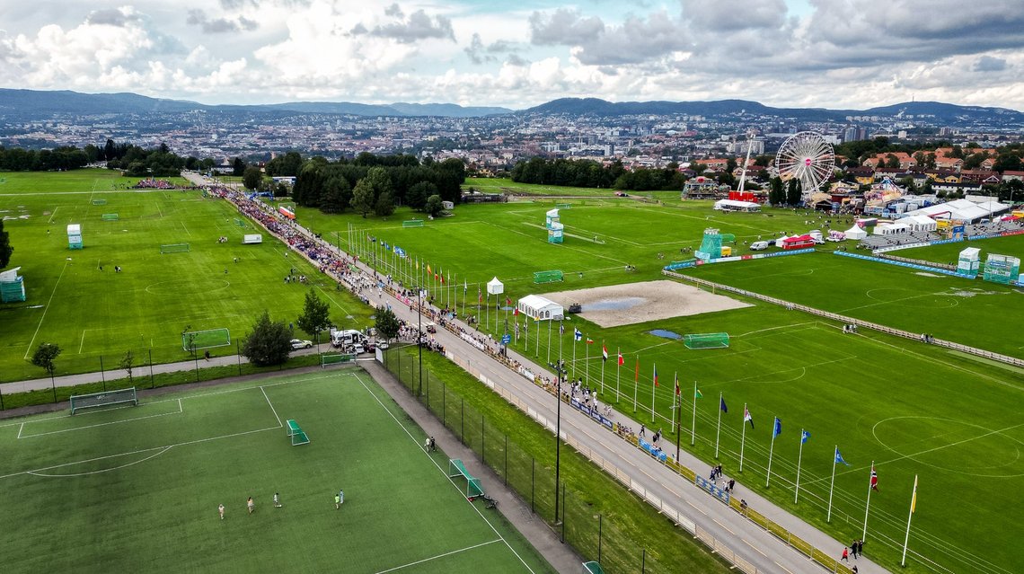 Ekebergsletta in Oslo, the heart of Norway Cup, where youth teams, families and supporters gather for one of the world’s best-known youth football tournaments. Photo credit: Norwaycup.no Ekebergsletta in Oslo, the heart of Norway Cup, where youth teams, families and supporters gather for one of the world’s best-known youth football tournaments. Photo credit: Norwaycup.no
