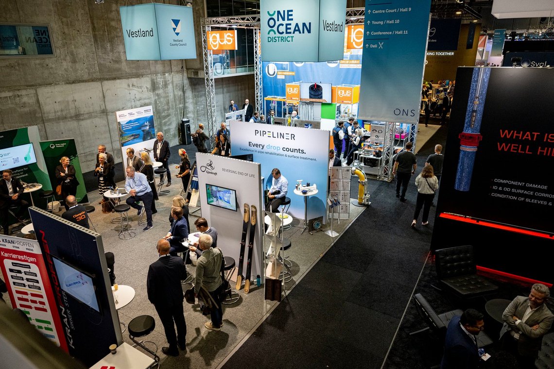 The exhibition floor at 2024 ONS exhibition reflects the commercial side of Europe’s energy transition: suppliers, capital and infrastructure meeting in Stavanger. Photo Source: ONS / Carina Johansen The exhibition floor at 2024 ONS exhibition reflects the commercial side of Europe’s energy transition: suppliers, capital and infrastructure meeting in Stavanger. Photo Source: ONS / Carina Johansen