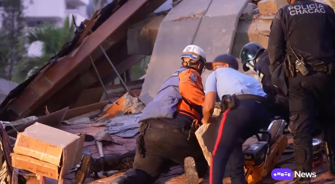 Rescue workers are searching for survivors trapped beneath the rubble after earthquakes struck Venezuela, including the capital, Caracas. Video still. Rescue workers are searching for survivors trapped beneath the rubble after earthquakes struck Venezuela, including the capital, Caracas. Video still.