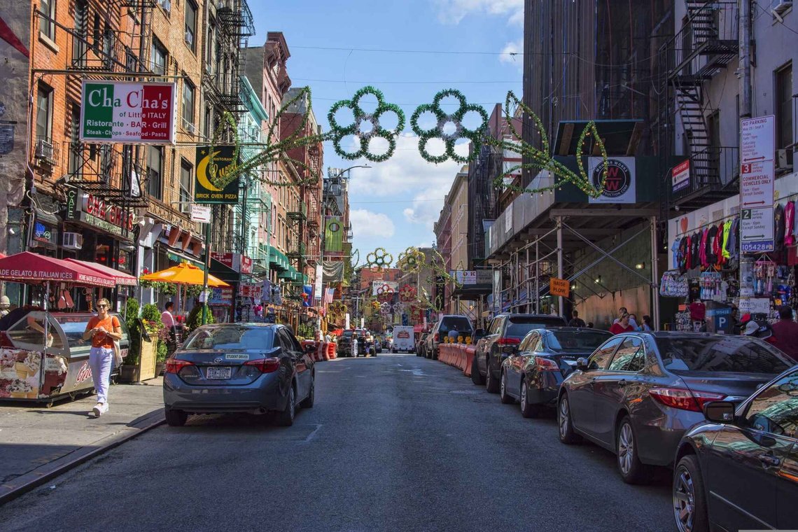 Little Italy får ikke plass på New Yorks kart over innvandrerområder i byen, selv om bydelen ble født for snart 200 år siden av italienske migranter. Foto: Pixabay Little Italy får ikke plass på New Yorks kart over innvandrerområder i byen, selv om bydelen ble født for snart 200 år siden av italienske migranter. Foto: Pixabay