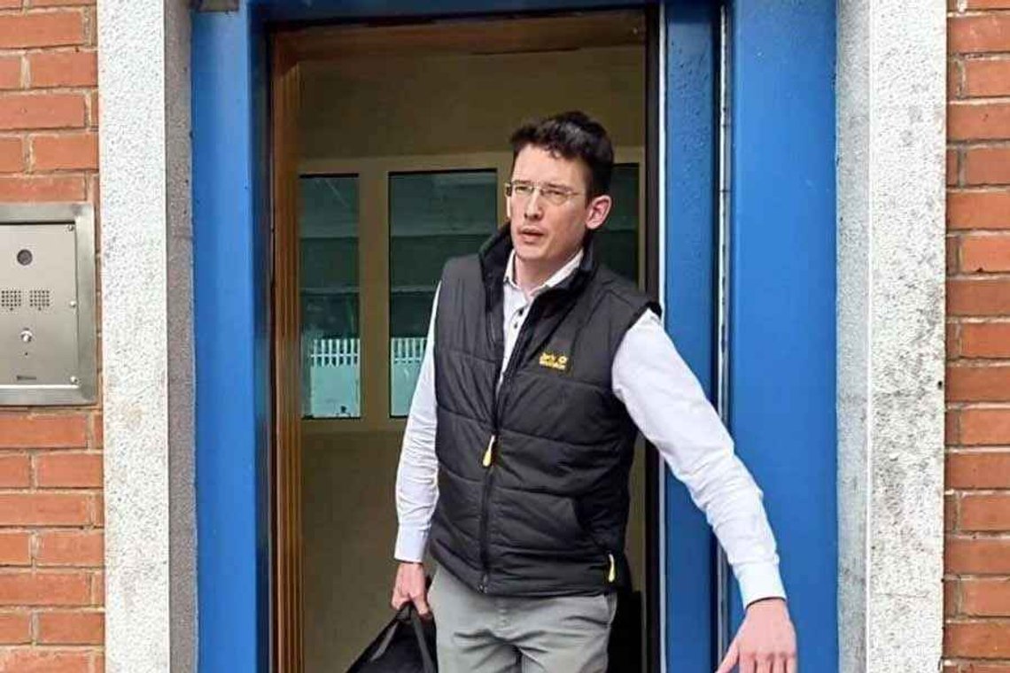 Enoch Burke leaving prison. Photo from X. Enoch Burke leaving prison. Photo from X.