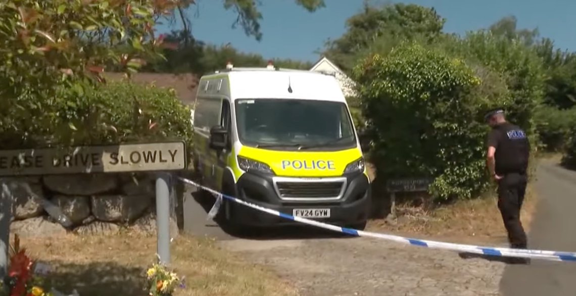 Police officers outside the home of former MP Ann Widdecombe in Haytor, England, on Friday, 10 July 2026, after she was found dead at her home the previous day with serious injuries. Still from video. Police officers outside the home of former MP Ann Widdecombe in Haytor, England, on Friday, 10 July 2026, after she was found dead at her home the previous day with serious injuries. Still from video.