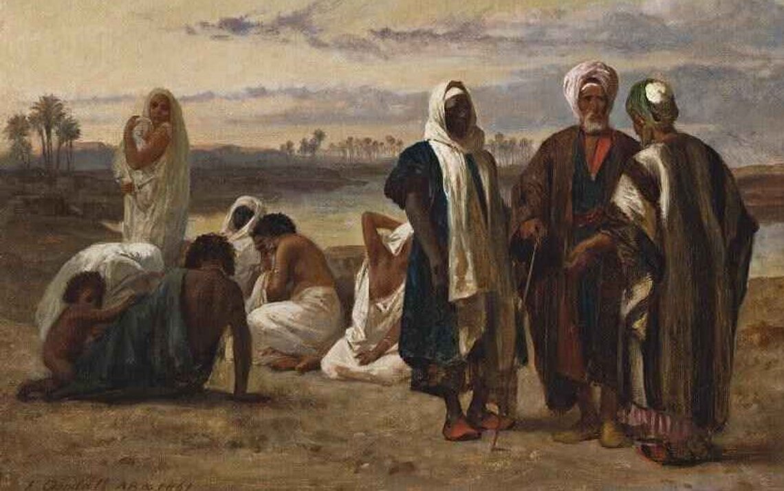 Frederick Goodall (1822 - 1904, British) Arab slave traders, 1861. Frederick Goodall (1822 - 1904, British) Arab slave traders, 1861.