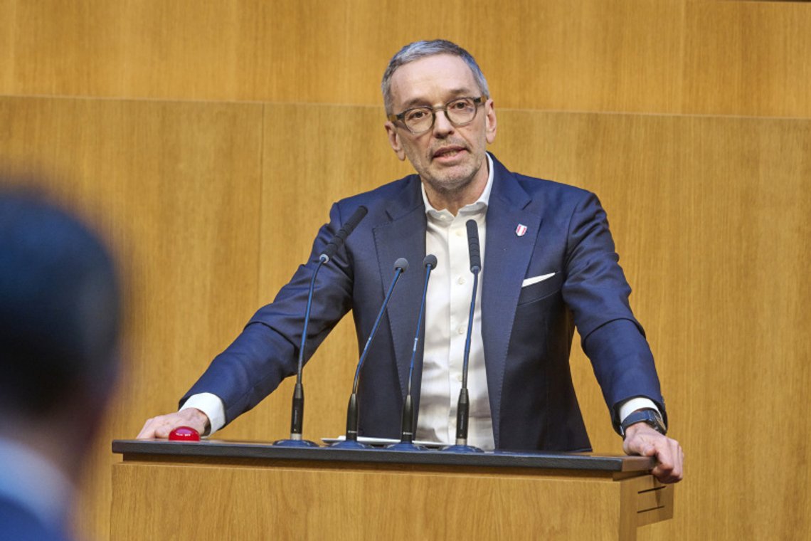 Freedom Party (FPÖ) leader Herbert Kickl heads a party that is reshaping Austria's immigration policy. Photo: parlament.gv.at Freedom Party (FPÖ) leader Herbert Kickl heads a party that is reshaping Austria's immigration policy. Photo: parlament.gv.at
