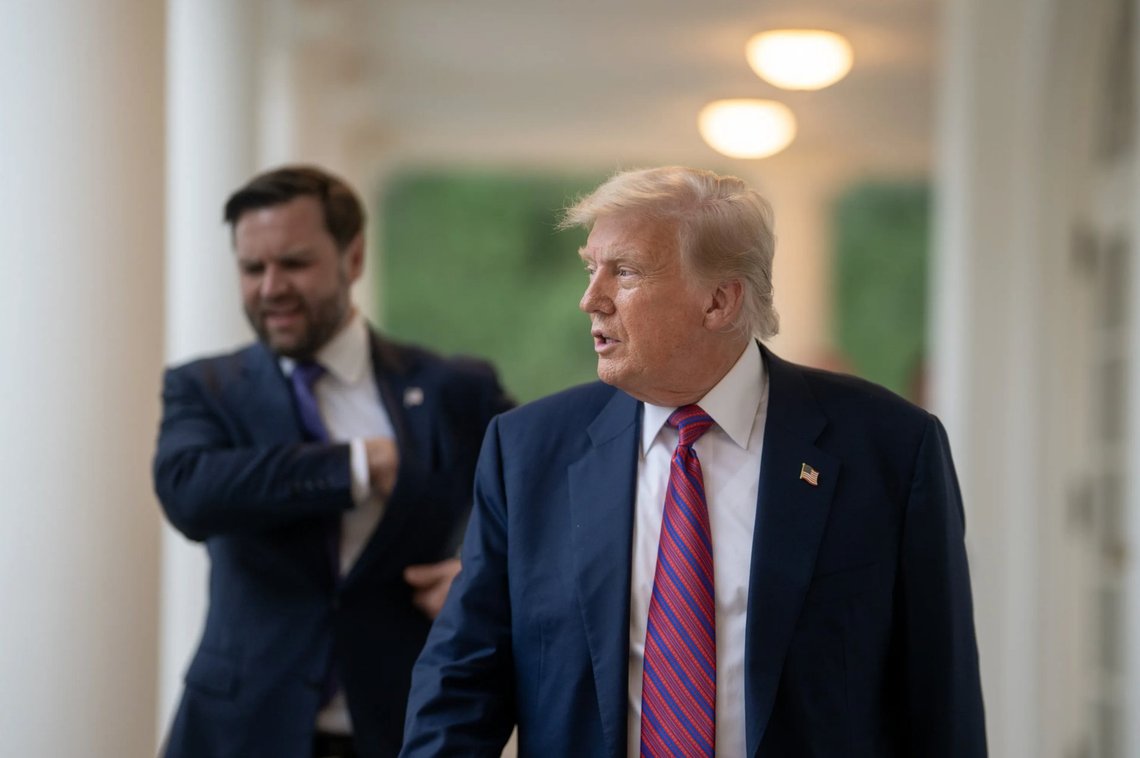 Trump and JD Vance on their way to a dinner for GOP Senators. Photo: Whitehouse.gov Trump and JD Vance on their way to a dinner for GOP Senators. Photo: Whitehouse.gov