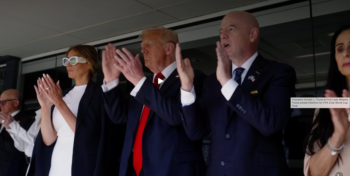 FIFA President Gianni Infantino became close to Donald Trump and sought to transform the financial model of the FIFA World Cup. The proposal was not well received. Video still. FIFA President Gianni Infantino became close to Donald Trump and sought to transform the financial model of the FIFA World Cup. The proposal was not well received. Video still.