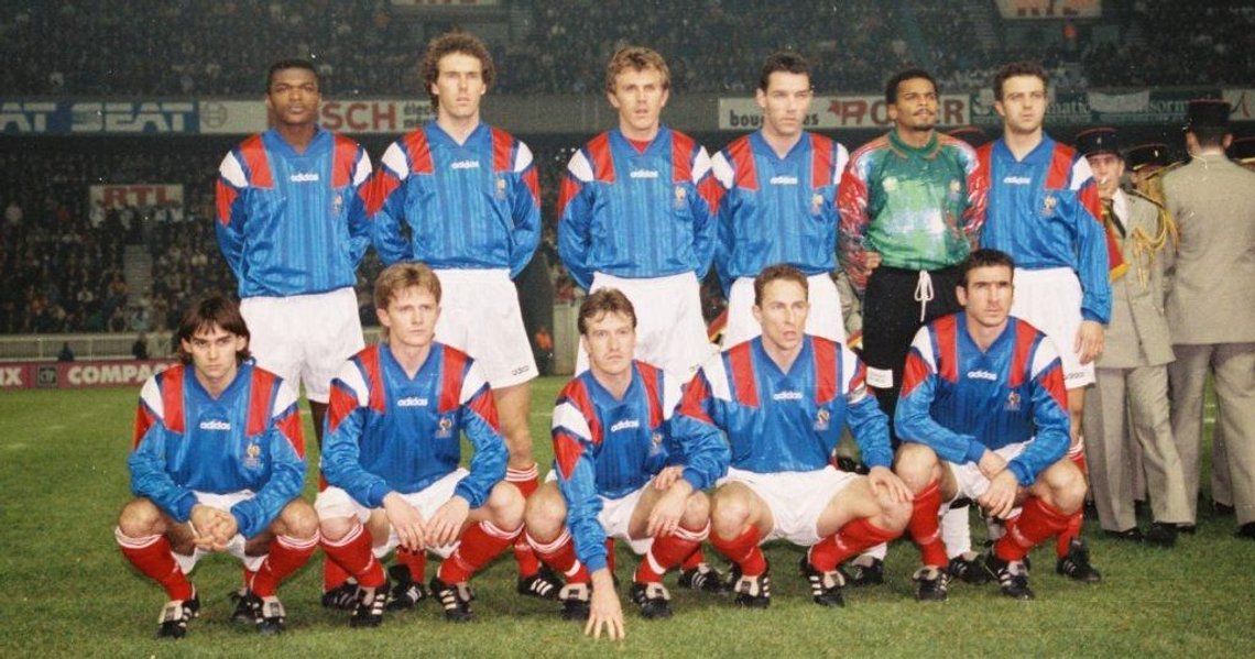 The France national team before a 1990 FIFA World Cup qualifier against Yugoslavia. France failed to qualify for the tournament in Italy. The France national team before a 1990 FIFA World Cup qualifier against Yugoslavia. France failed to qualify for the tournament in Italy.