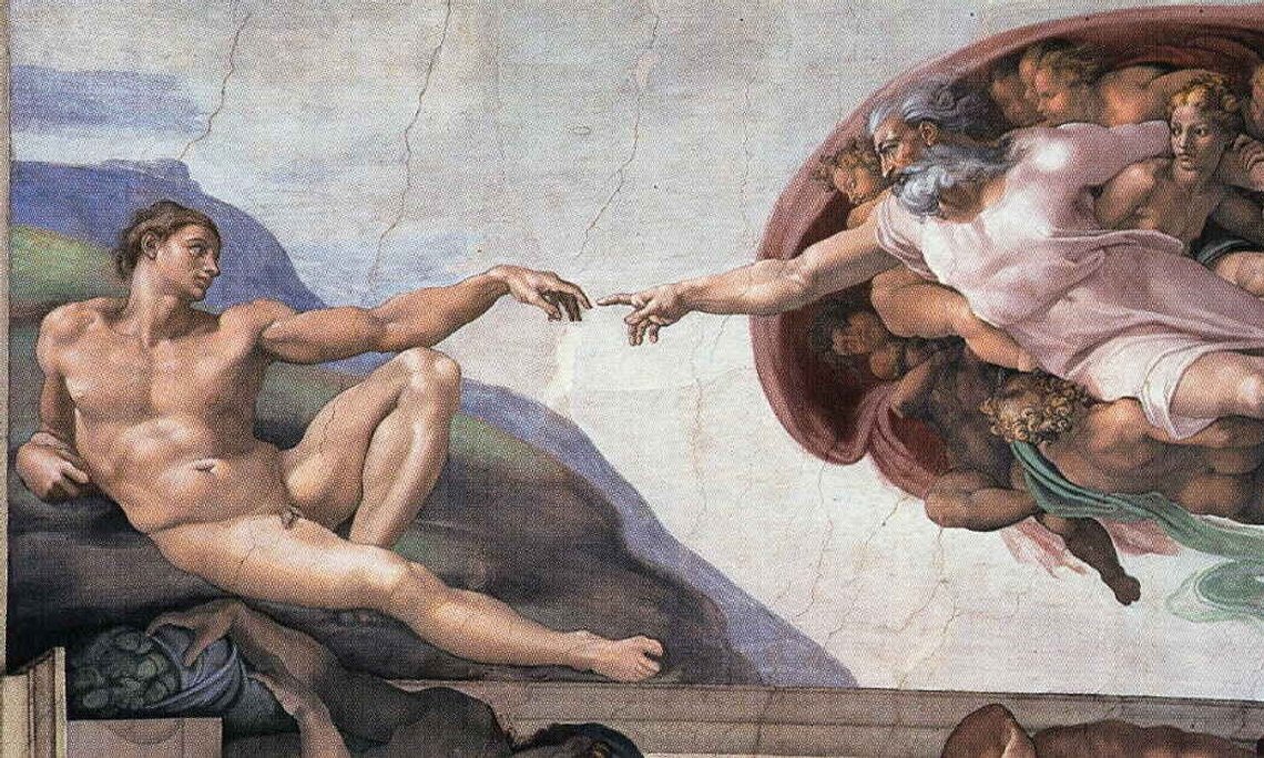 Michelangelo (1475–1564), ‘The Creation of Adam’, Sistine Chapel, The Vatican. Michelangelo (1475–1564), ‘The Creation of Adam’, Sistine Chapel, The Vatican.