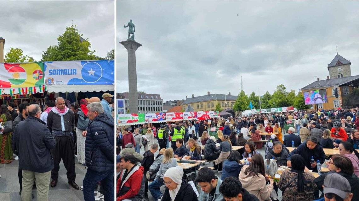Anyone wishing to see how Norway has been transformed by multiculturalism and asylum immigration could have taken a trip to Trondheim on Saturday, 22 August. Trønders were few and far between. Photo: Bente Haarstad. Anyone wishing to see how Norway has been transformed by multiculturalism and asylum immigration could have taken a trip to Trondheim on Saturday, 22 August. Trønders were few and far between. Photo: Bente Haarstad.