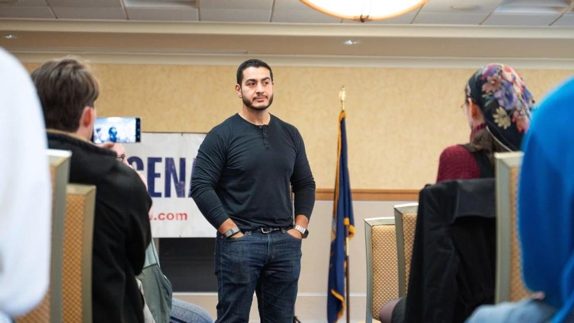 Abdul El-Sayed at a campaign event at Michigan Technological University on 22 October 2025. El-Sayed went on to win the Democratic nomination for the U.S. Senate in Michigan in August 2026. Photo: Conlan Houston / CC BY-SA 4.0 Abdul El-Sayed at a campaign event at Michigan Technological University on 22 October 2025. El-Sayed went on to win the Democratic nomination for the U.S. Senate in Michigan in August 2026. Photo: Conlan Houston / CC BY-SA 4.0
