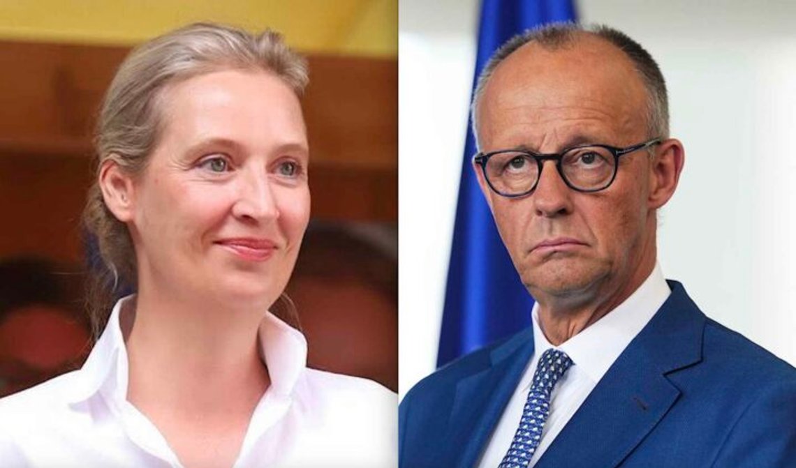 Alice Weidel (left), Friedrich Merz (right). Photo: Facebook. Alice Weidel (left), Friedrich Merz (right). Photo: Facebook.