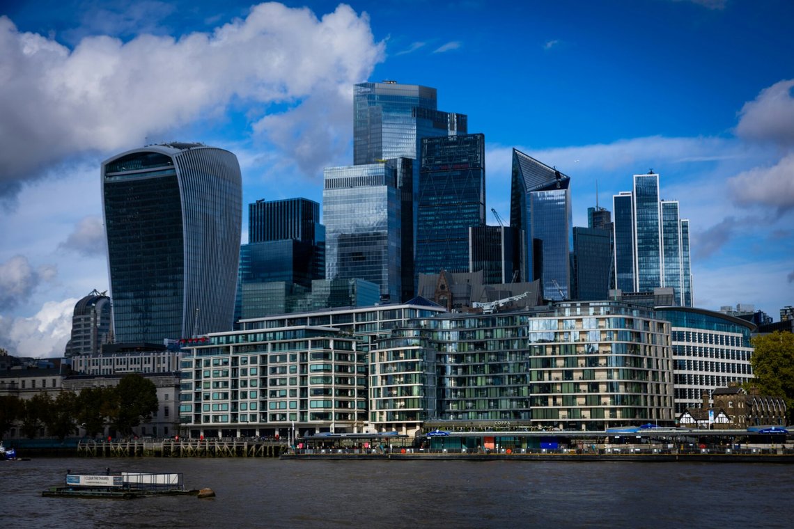 City of London business district representing commercial links between Norway and the United Kingdom