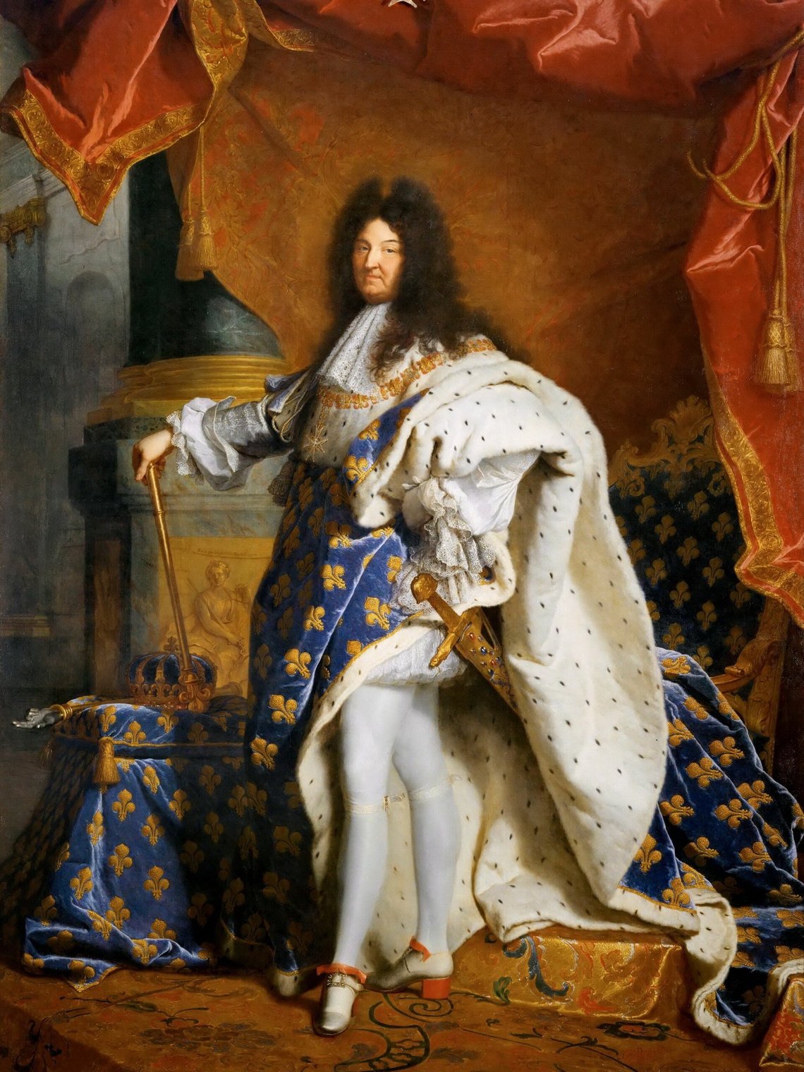Hyacinthe Rigaud (1659–1743), portrait of Louis XIV (originator of the expression ‘The state, it is I’). Musée du Louvre, Paris. Hyacinthe Rigaud (1659–1743), portrait of Louis XIV (originator of the expression ‘The state, it is I’). Musée du Louvre, Paris.