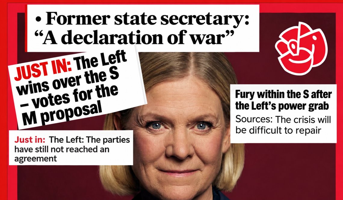 Collage of Swedish headlines, AI-translated into English. Collage of Swedish headlines, AI-translated into English.
