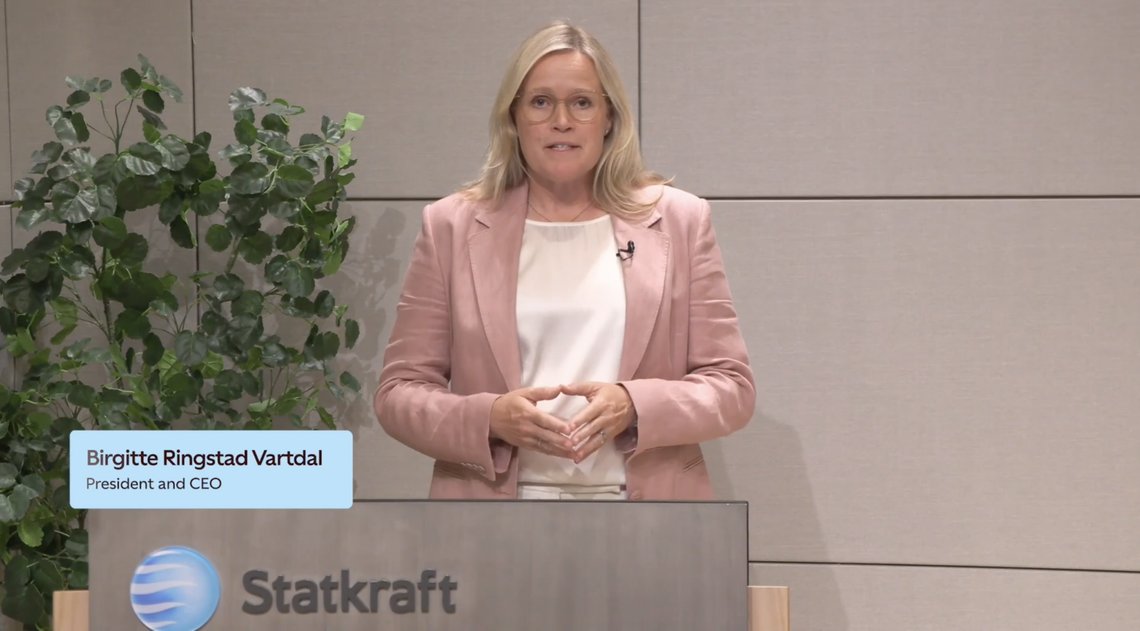 Statkraft CEO Birgitte Ringstad Vartdal and CFO Tor Lønnum present the company’s second-quarter results at Statkraft’s headquarters in Oslo on 21 July 2026. Photo: Statkraft / Video still. Statkraft CEO Birgitte Ringstad Vartdal and CFO Tor Lønnum present the company’s second-quarter results at Statkraft’s headquarters in Oslo on 21 July 2026. Photo: Statkraft / Video still.