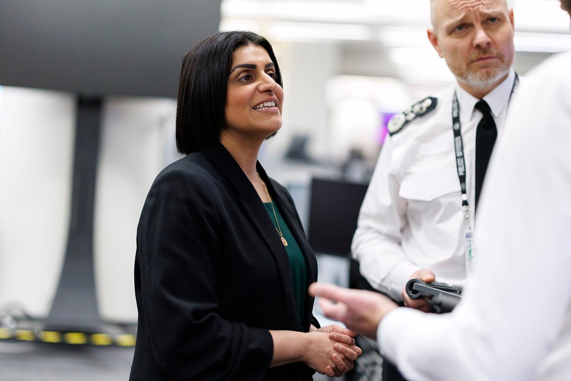 British Home Secretary Shabana Mahmood visits the Metropolitan Police in London on 22 January 2026, ahead of the publication of a White Paper outlining the most extensive reforms to British policing in 200 years, including the creation of a new National Police Service. Photo: Lauren Hurley / UK Home Office / CC BY 4.0. British Home Secretary Shabana Mahmood visits the Metropolitan Police in London on 22 January 2026, ahead of the publication of a White Paper outlining the most extensive reforms to British policing in 200 years, including the creation of a new National Police Service. Photo: Lauren Hurley / UK Home Office / CC BY 4.0.