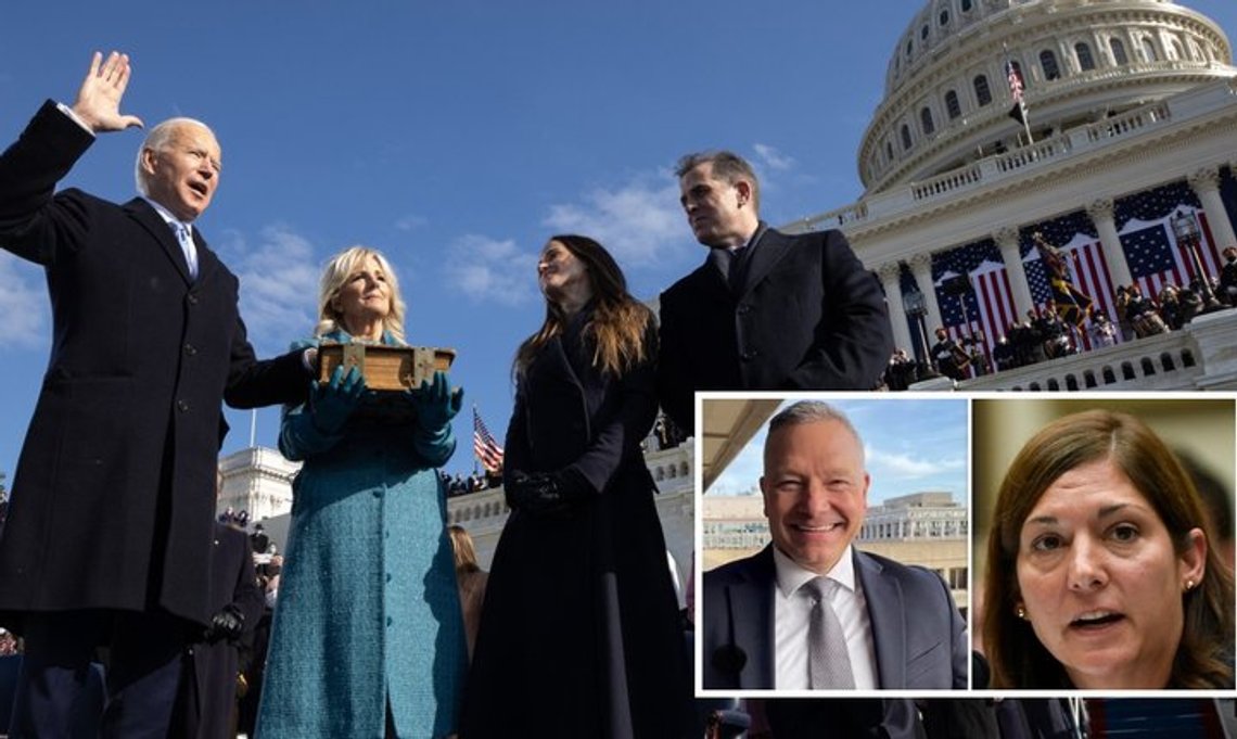 Hunter Biden with his sister Ashley at their father’s inauguration in January 2021. The discovery of Hunter Biden’s laptop was an ‘October surprise’ ahead of the 2020 presidential election. Photo: Wikipedia. Inset: FBI officials Nikki Floris and Bradley Benavides. Hunter Biden with his sister Ashley at their father’s inauguration in January 2021. The discovery of Hunter Biden’s laptop was an ‘October surprise’ ahead of the 2020 presidential election. Photo: Wikipedia. Inset: FBI officials Nikki Floris and Bradley Benavides.