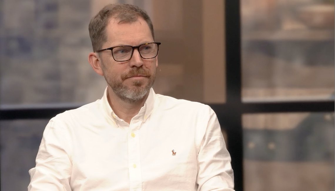 Bjørn Kristoffer Bore, editor of Vårt Land and husband of PFU chair Anne Weider Aasen. Video still. Bjørn Kristoffer Bore, editor of Vårt Land and husband of PFU chair Anne Weider Aasen. Video still.