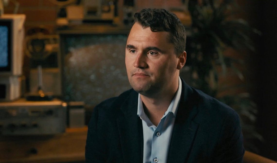 Charlie Kirk (1993–2025). Still from the film ‘Can You Hear Me Now’. Charlie Kirk (1993–2025). Still from the film ‘Can You Hear Me Now’.