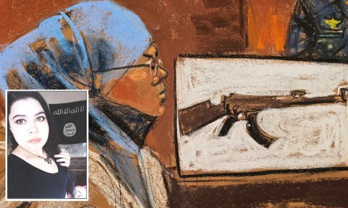 Halima Salman, nå 27 år gammel, var tiltalt for å ha gjennomgått våpentrening med Den islamske staten i Syria. Hun ble dømt av en føderal jury i Brooklyn etter tre dagers rådslagning og en ukelang rettssak. Foto: Skjermbilde fra YouTube. Halima Salman. Foto: US. Eastern District. Halima Salman, nå 27 år gammel, var tiltalt for å ha gjennomgått våpentrening med Den islamske staten i Syria. Hun ble dømt av en føderal jury i Brooklyn etter tre dagers rådslagning og en ukelang rettssak. Foto: Skjermbilde fra YouTube. Halima Salman. Foto: US. Eastern District.