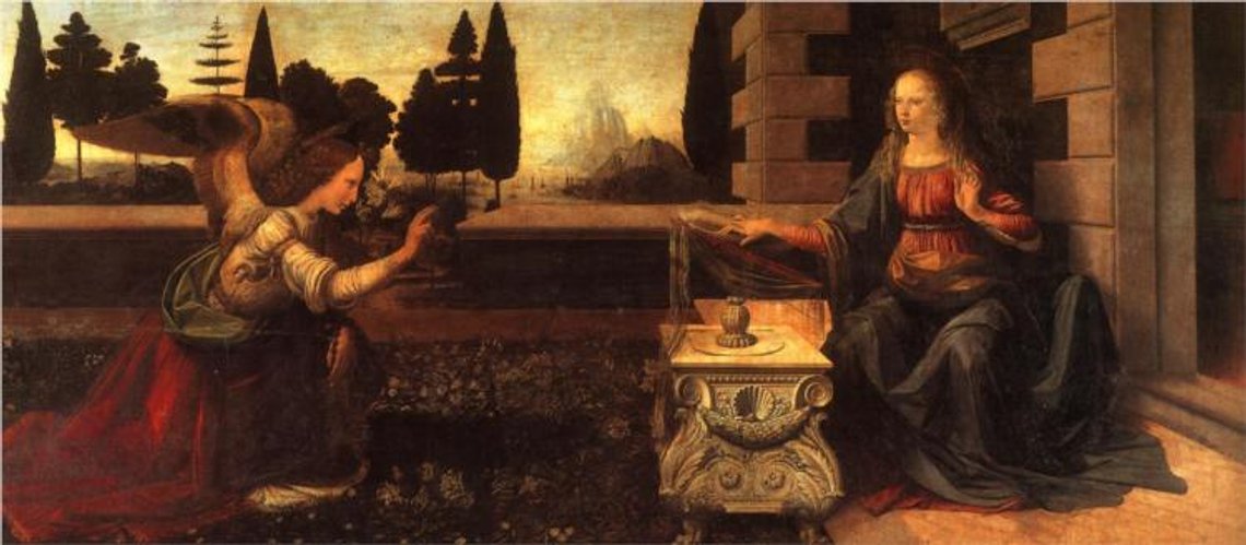Leonardo da Vinci, Annunciation Leonardo da Vinci, Annunciation