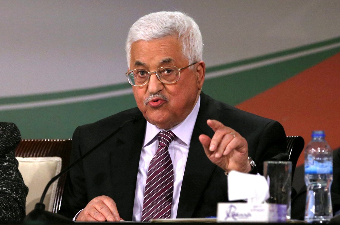FILE PHOTO: Palestinian President Mahmoud Abbas gestures as he speaks during Fatah congress in the West Bank city of Ramallah November 30, 2016. REUTERS/Mohamad Torokman/File Photo FILE PHOTO: Palestinian President Mahmoud Abbas gestures as he speaks during Fatah congress in the West Bank city of Ramallah November 30, 2016. REUTERS/Mohamad Torokman/File Photo