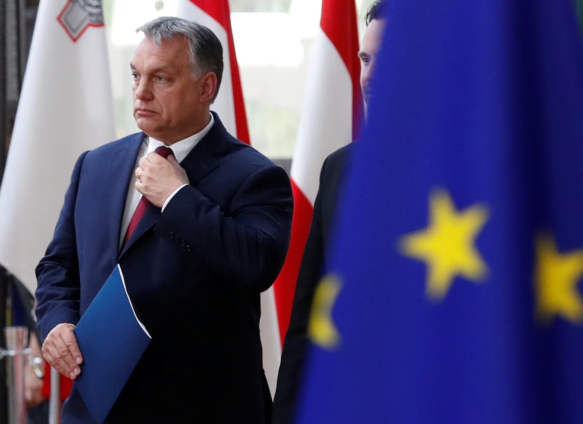 Hungarian Prime Minister Viktor Orban arrives at an European Union leaders summit in Brussels, Belgium, June 28, 2018. REUTERS/Yves Herman Hungarian Prime Minister Viktor Orban arrives at an European Union leaders summit in Brussels, Belgium, June 28, 2018. REUTERS/Yves Herman