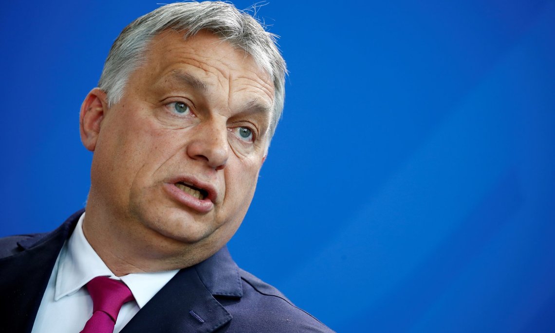 FILE PHOTO: Hungarian Prime Minister Viktor Orban talks to the media after a meeting with German Chancellor Angela Merkel in Berlin, Germany, July 5, 2018. REUTERS/Axel Schmidt/File Photo FILE PHOTO: Hungarian Prime Minister Viktor Orban talks to the media after a meeting with German Chancellor Angela Merkel in Berlin, Germany, July 5, 2018. REUTERS/Axel Schmidt/File Photo