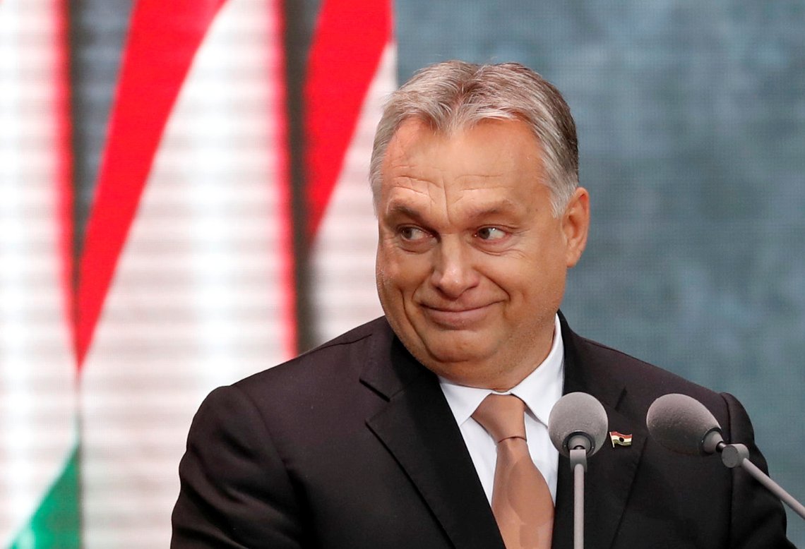 Hungarian Prime Minister Viktor Orban delivers a speech in front of the House of Terror during the celebrations of the 62nd anniversary of the Hungarian Uprising of 1956, in Budapest, Hungary, October 23, 2018. REUTERS/Bernadett Szabo Hungarian Prime Minister Viktor Orban delivers a speech in front of the House of Terror during the celebrations of the 62nd anniversary of the Hungarian Uprising of 1956, in Budapest, Hungary, October 23, 2018. REUTERS/Bernadett Szabo