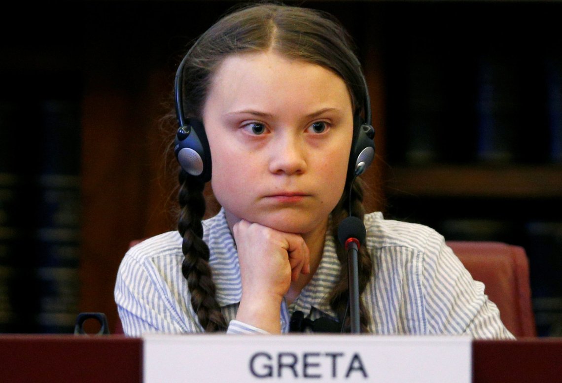 "Fridays for Future" activist Greta Thunberg visits the Senate in Rome, Italy April 18, 2019. REUTERS/Yara Nardi "Fridays for Future" activist Greta Thunberg visits the Senate in Rome, Italy April 18, 2019. REUTERS/Yara Nardi