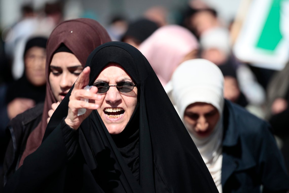 Oslo 20190531.
Markering av internasjonal solidaritetsdag for Jerusalem (Al Quds) og Palestina utenfor Stortinget.
Foto: Lise Åserud / NTB scanpix Oslo 20190531.
Markering av internasjonal solidaritetsdag for Jerusalem (Al Quds) og Palestina utenfor Stortinget.
Foto: Lise Åserud / NTB scanpix