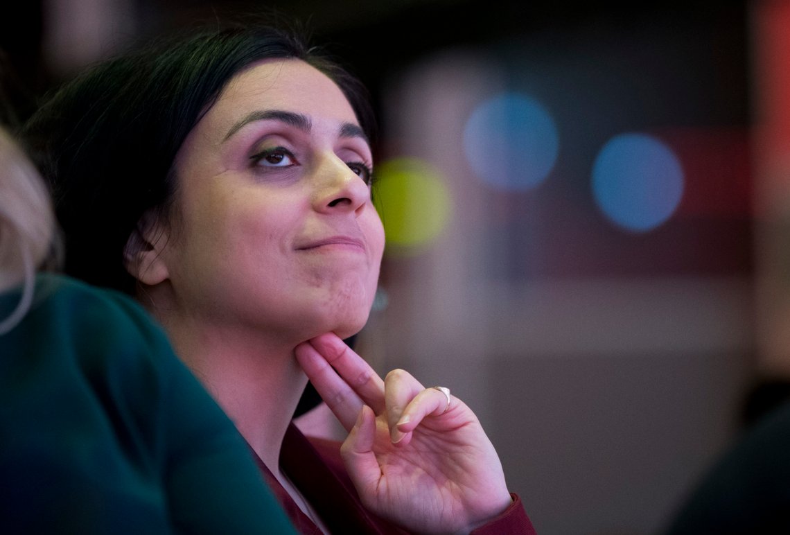 Oslo 20190404.
Hadia Tajik under landsmøtet til Arbeiderpartiet i Folkets Hus.
Foto: Terje Pedersen / NTB scanpix Oslo 20190404.
Hadia Tajik under landsmøtet til Arbeiderpartiet i Folkets Hus.
Foto: Terje Pedersen / NTB scanpix