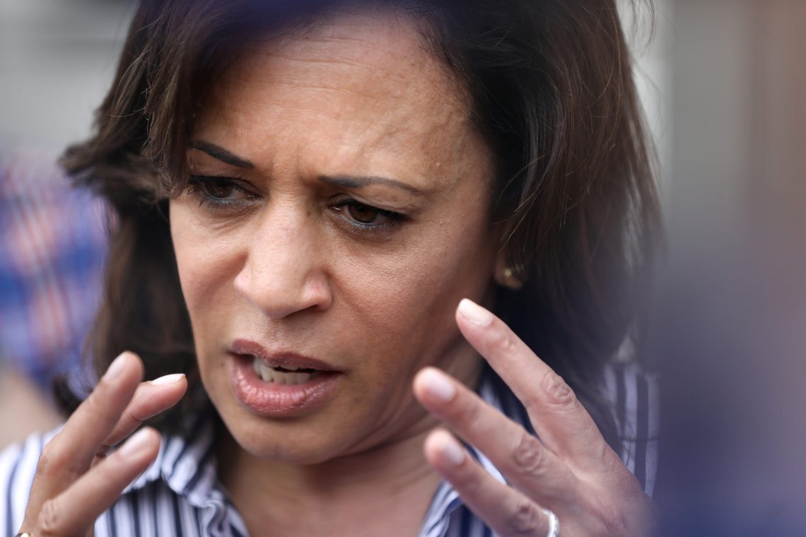 U.S. Democratic presidential candidate and U.S. Senator Kamala Harris (D-CA) speaks during a Fourth of July House Party in Indianola, Iowa, U.S., July 4, 2019. REUTERS/Scott Morgan U.S. Democratic presidential candidate and U.S. Senator Kamala Harris (D-CA) speaks during a Fourth of July House Party in Indianola, Iowa, U.S., July 4, 2019. REUTERS/Scott Morgan