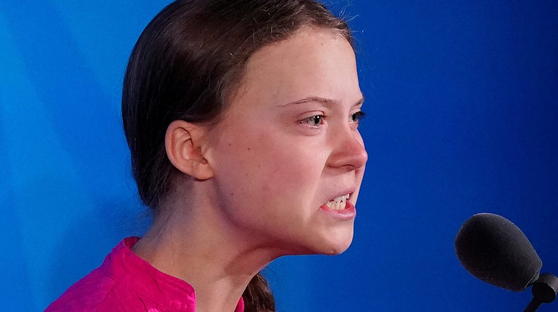 Klimaaktivisten Greta Thunberg blir bare mer og mer ekstrem. Foto: REUTERS/Carlo Allegri Klimaaktivisten Greta Thunberg blir bare mer og mer ekstrem. Foto: REUTERS/Carlo Allegri