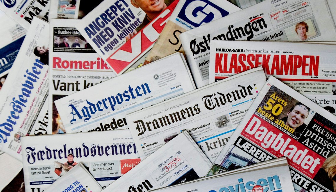 Oslo 20091216.
Illustrasjon, collage av norske aviser, dagspresse, bl.a. Nationen, Vårt Land, Dagbladet, Finansavisen, Varden, Aftenposten, VG, Sunnmørsposten, Klassekampen, Agderposten, Drammens tidende.
Foto: Stian Lysberg Solum / SCANPIX Oslo 20091216.
Illustrasjon, collage av norske aviser, dagspresse, bl.a. Nationen, Vårt Land, Dagbladet, Finansavisen, Varden, Aftenposten, VG, Sunnmørsposten, Klassekampen, Agderposten, Drammens tidende.
Foto: Stian Lysberg Solum / SCANPIX