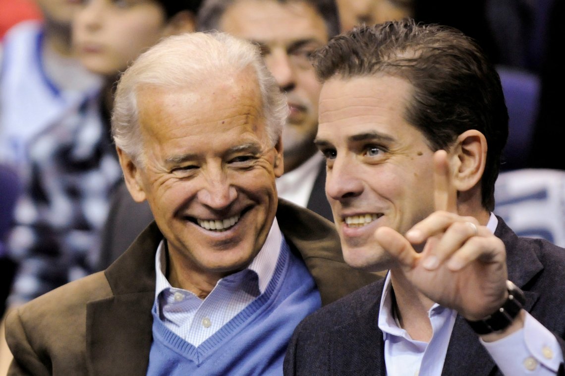 FILE PHOTO: U.S. Vice President Joe Biden and his son Hunter Biden attend an NCAA basketball game between Georgetown University and Duke University in Washington, U.S., January 30, 2010. REUTERS/Jonathan Ernst -/File Photo FILE PHOTO: U.S. Vice President Joe Biden and his son Hunter Biden attend an NCAA basketball game between Georgetown University and Duke University in Washington, U.S., January 30, 2010. REUTERS/Jonathan Ernst -/File Photo