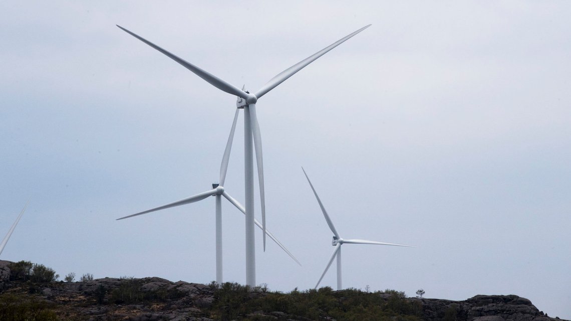 Eigersund 20190424.
Vindmøller i Eigersund kommune i Rogaland.
Foto: Terje Pedersen / NTB scanpix Eigersund 20190424.
Vindmøller i Eigersund kommune i Rogaland.
Foto: Terje Pedersen / NTB scanpix