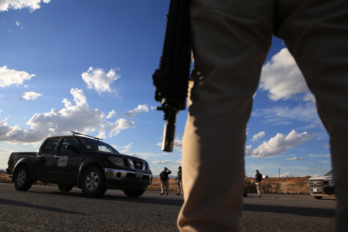epa07975578 Agents of the Rural Tactical Operations Forces search for people responsible for an attack on a family of Mormons, in Bavispe, Sonora, Mexico, 05 November 2019. At least nine members of a Mormon family were killed on 04 November after their car was ambushed by gunmen. EPA/LUIS TORRES epa07975578 Agents of the Rural Tactical Operations Forces search for people responsible for an attack on a family of Mormons, in Bavispe, Sonora, Mexico, 05 November 2019. At least nine members of a Mormon family were killed on 04 November after their car was ambushed by gunmen. EPA/LUIS TORRES