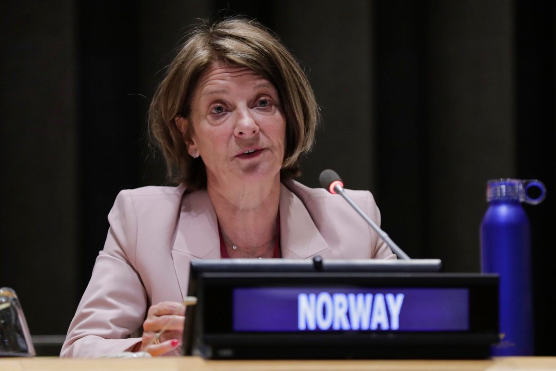 United Nations, New York, USA, May 30, 2019 - Mona Juul, Permanent Representative of Norway to the United Nations during the special event themed Violent Right-Wing Extremism: Prevention and Response organized by the Group of Friends of Preventing Violent Extremism today at the UN Headquarters in New York.
Photo: Luiz Rampelotto/EuropaNewswire
PHOTO CREDIT MANDATORY. | usage worldwide United Nations, New York, USA, May 30, 2019 - Mona Juul, Permanent Representative of Norway to the United Nations during the special event themed Violent Right-Wing Extremism: Prevention and Response organized by the Group of Friends of Preventing Violent Extremism today at the UN Headquarters in New York.
Photo: Luiz Rampelotto/EuropaNewswire
PHOTO CREDIT MANDATORY. | usage worldwide