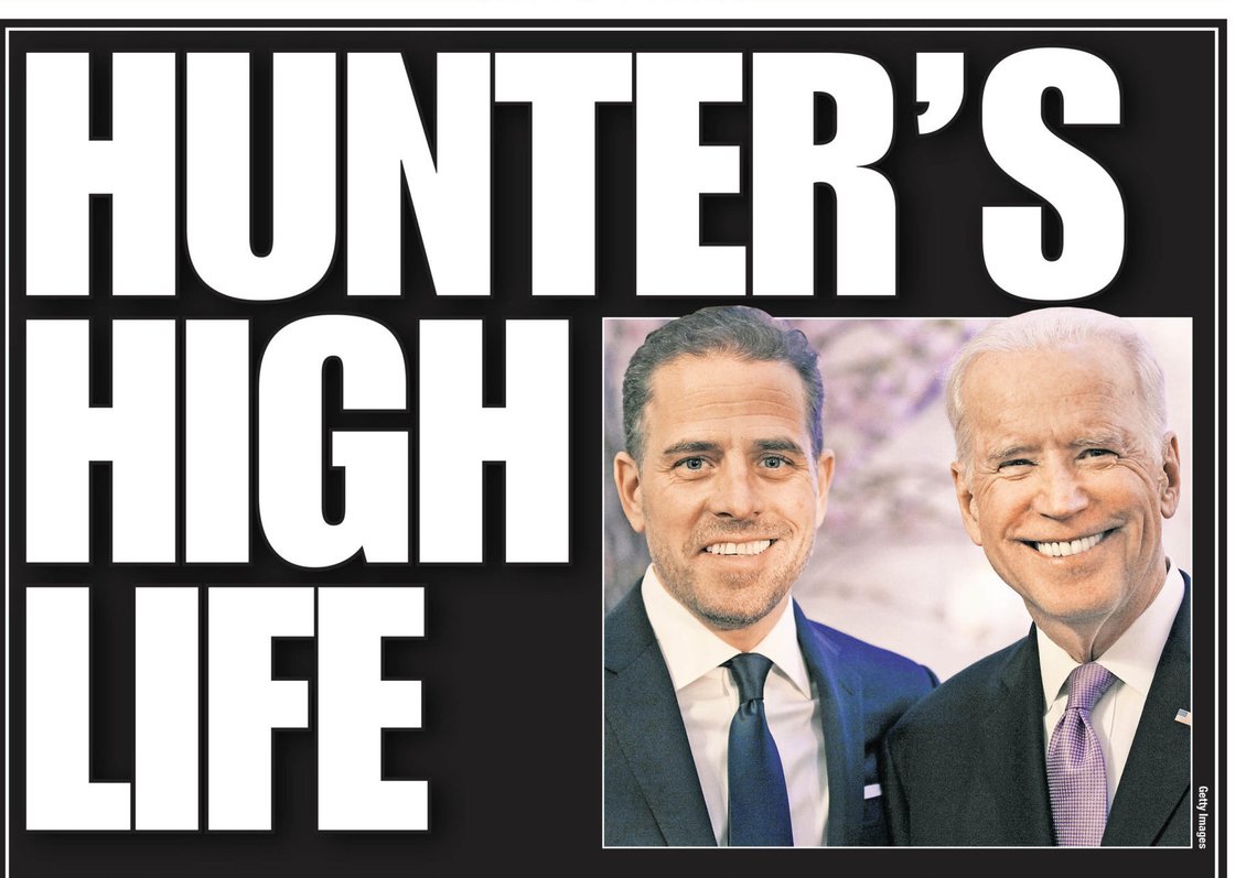 NY Post cover for Wednesday, November 27, 2019 Front page. HUNTERS HIGH LIFE Biden son smoked crack in DC strip club while working for Ukraine co. **NO NEW YORK DAILY NEWS, NO NEW YORK TIMES, NO NEWSDAY**.
27 Nov 2019
Pictured: NY Post cover for Wednesday, November 27, 2019 Front page. HUNTERS HIGH LIFE Biden son smoked crack in DC strip club while working for Ukraine co.
Photo credit: New York Post / MEGA
TheMegaAgency.com
+1 888 505 6342 NY Post cover for Wednesday, November 27, 2019 Front page. HUNTERS HIGH LIFE Biden son smoked crack in DC strip club while working for Ukraine co. **NO NEW YORK DAILY NEWS, NO NEW YORK TIMES, NO NEWSDAY**.
27 Nov 2019
Pictured: NY Post cover for Wednesday, November 27, 2019 Front page. HUNTERS HIGH LIFE Biden son smoked crack in DC strip club while working for Ukraine co.
Photo credit: New York Post / MEGA
TheMegaAgency.com
+1 888 505 6342