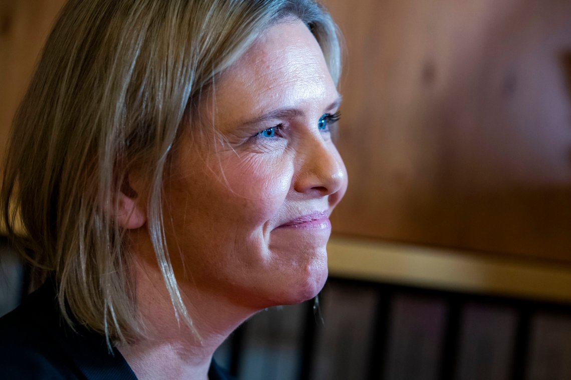 Oslo 20191218.
Sylvi Listhaug (Frp) er utnevnt som olje- og energiminister etter Kjell Børge Freiberg (Frp). Onsdag overtar hun kontorene i olje- og energidepartementet i Oslo.
Foto: Håkon Mosvold Larsen / NTB scanpix Oslo 20191218.
Sylvi Listhaug (Frp) er utnevnt som olje- og energiminister etter Kjell Børge Freiberg (Frp). Onsdag overtar hun kontorene i olje- og energidepartementet i Oslo.
Foto: Håkon Mosvold Larsen / NTB scanpix