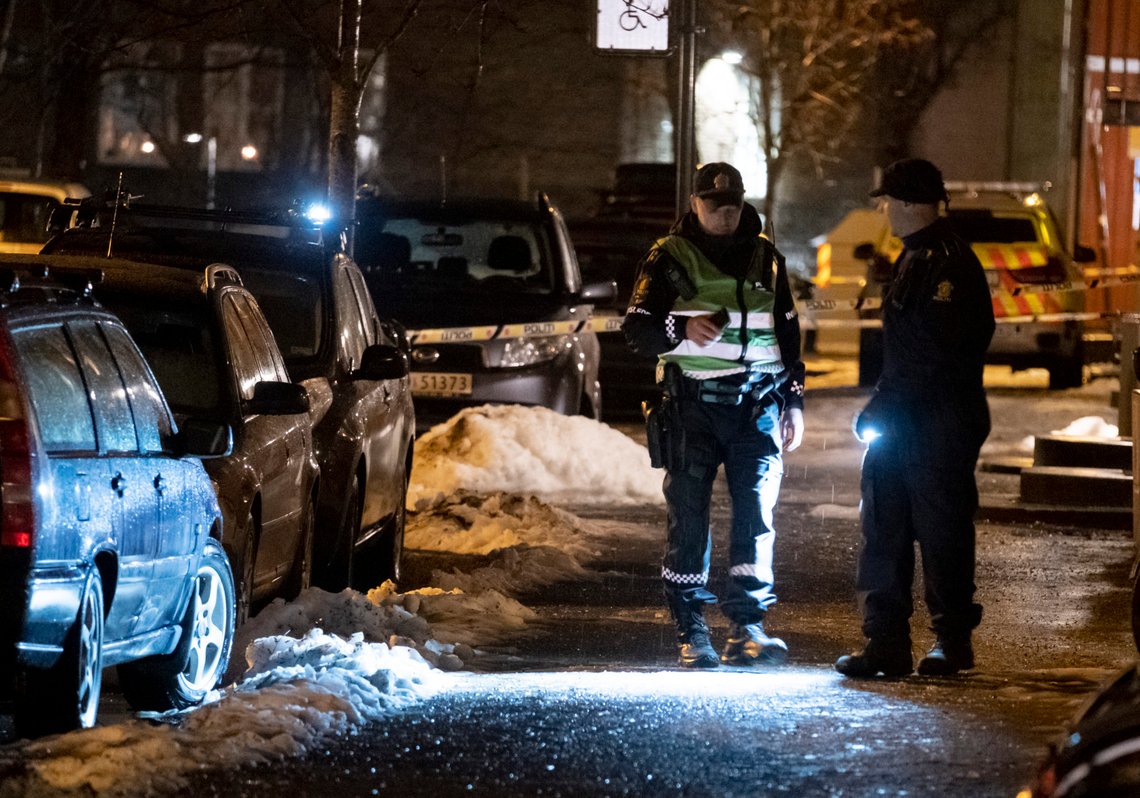 Trondheim 20191205.
En mann ble skutt i Trondheim sentrum torsdag kveld.
Foto: Ned Alley / NTB scanpix Trondheim 20191205.
En mann ble skutt i Trondheim sentrum torsdag kveld.
Foto: Ned Alley / NTB scanpix