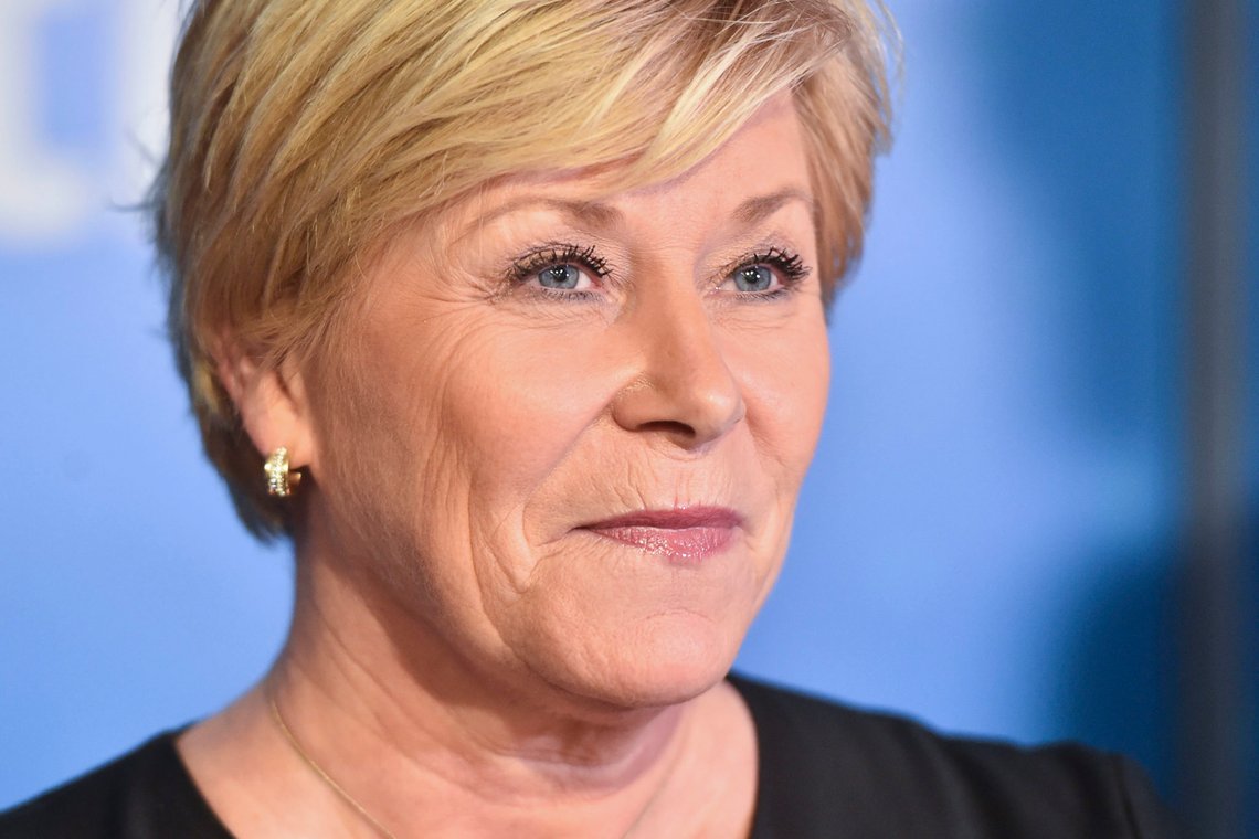 Oslo 20200120.
Frp-leder Siv Jensen forteller at partiet går ut av regjeringen på en pressekonferanse i partiets lokaler i Oslo mandag.
Foto: Fredrik Varfjell / NTB scanpix Oslo 20200120.
Frp-leder Siv Jensen forteller at partiet går ut av regjeringen på en pressekonferanse i partiets lokaler i Oslo mandag.
Foto: Fredrik Varfjell / NTB scanpix