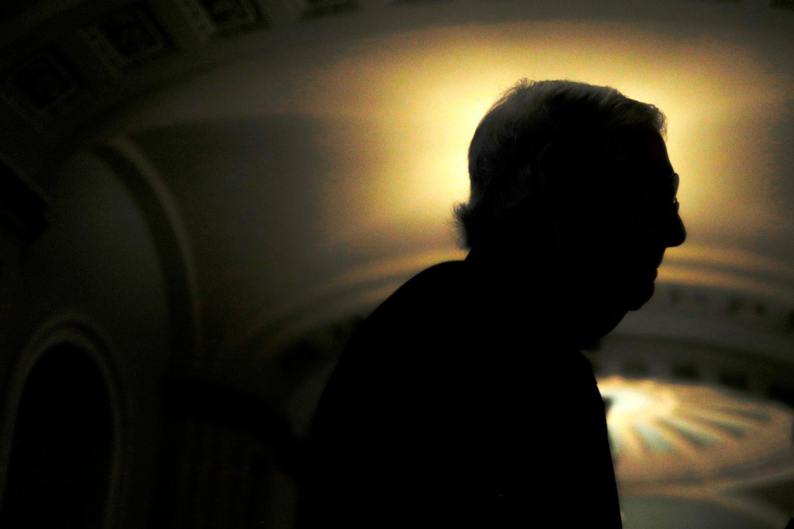 Senate Majority Leader Mitch McConnell (R-KY) walks to his office from the Senate Chamber during a break in the opening arguments of U.S. President Donald Trump's Senate impeachment trial on Capitol Hill in Washington, U.S., January 21, 2020. REUTERS/Tom Brenner TPX IMAGES OF THE DAY Senate Majority Leader Mitch McConnell (R-KY) walks to his office from the Senate Chamber during a break in the opening arguments of U.S. President Donald Trump's Senate impeachment trial on Capitol Hill in Washington, U.S., January 21, 2020. REUTERS/Tom Brenner TPX IMAGES OF THE DAY