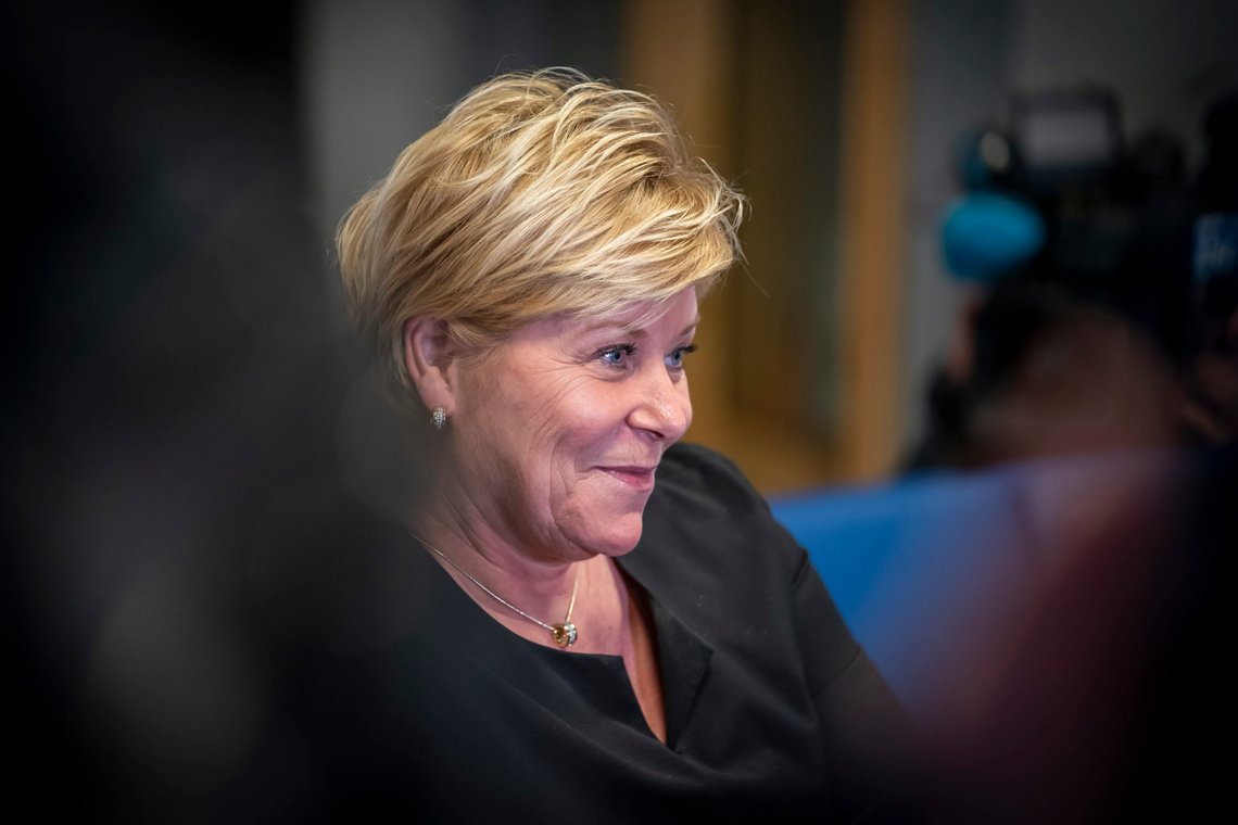Oslo 20200120.
Finansminister og Frp-leder Siv Jensen før hun deltar i Dagsnytt 18 på NRK,
Foto: Heiko Junge / NTB scanpix Oslo 20200120.
Finansminister og Frp-leder Siv Jensen før hun deltar i Dagsnytt 18 på NRK,
Foto: Heiko Junge / NTB scanpix