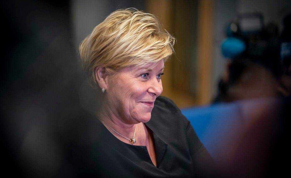 Oslo 20200120.
Finansminister og Frp-leder Siv Jensen før hun deltar i Dagsnytt 18 på NRK,
Foto: Heiko Junge / NTB scanpix Oslo 20200120.
Finansminister og Frp-leder Siv Jensen før hun deltar i Dagsnytt 18 på NRK,
Foto: Heiko Junge / NTB scanpix